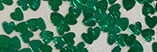 Glitter Powder Heart GREEN 3mm